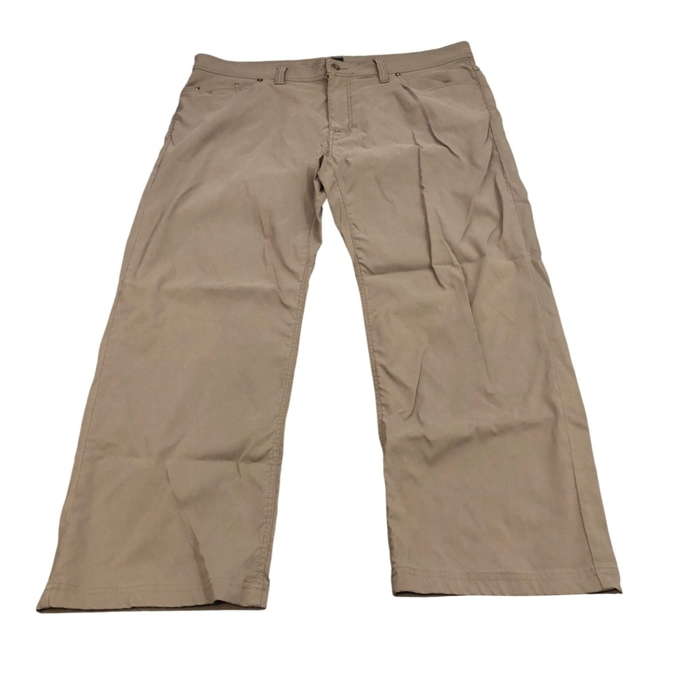 Prana Brion Pants Mens 40x30 Brown Slim Fit Stretch Hiking Outdoor M4BN30311